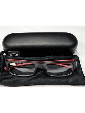 Oakley OX1066-0451 Servo Black Rectangle Purple Eyeglasses 51-18 140 Case Pouch